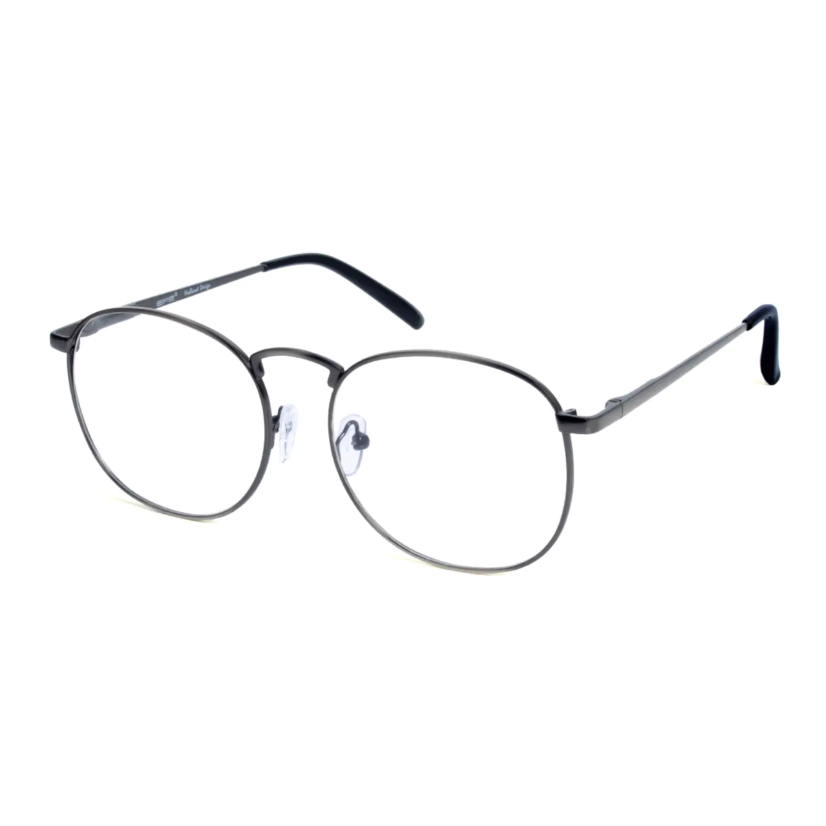Oval Grey Reading Glasses