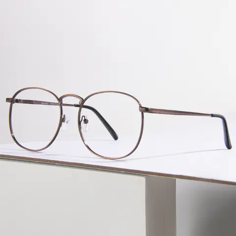 Oval Brown Eyeglasses