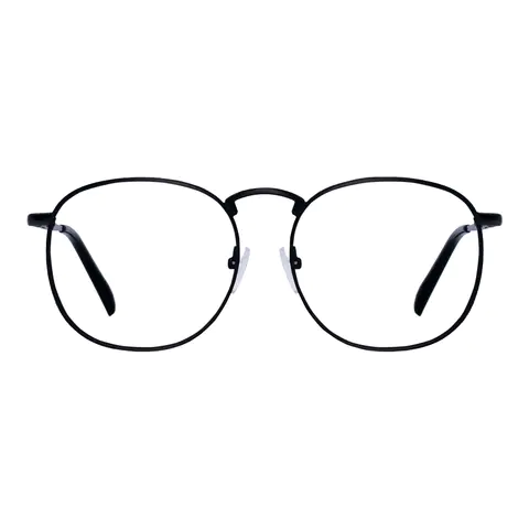 Oval Matte Black Eyeglasses