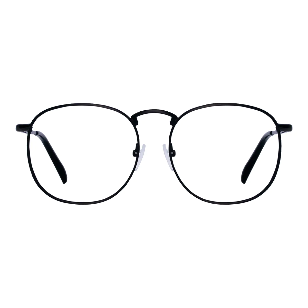 Oval Matte Black Eyeglasses
