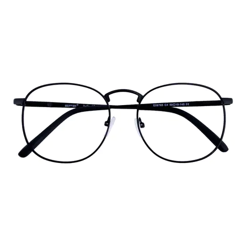 Oval Matte Black Eyeglasses