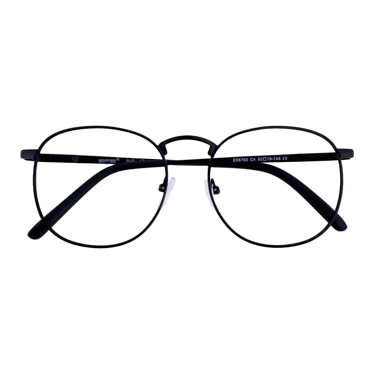Oval Matte Black Eyeglasses