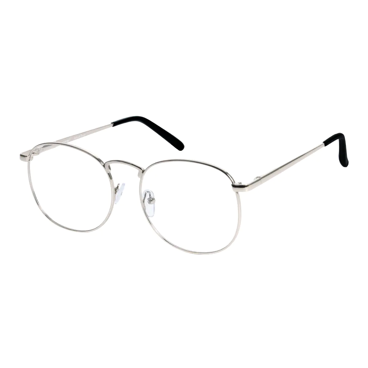 Oval Silver Eyeglasses