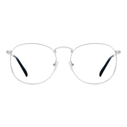 Oval Silver Eyeglasses