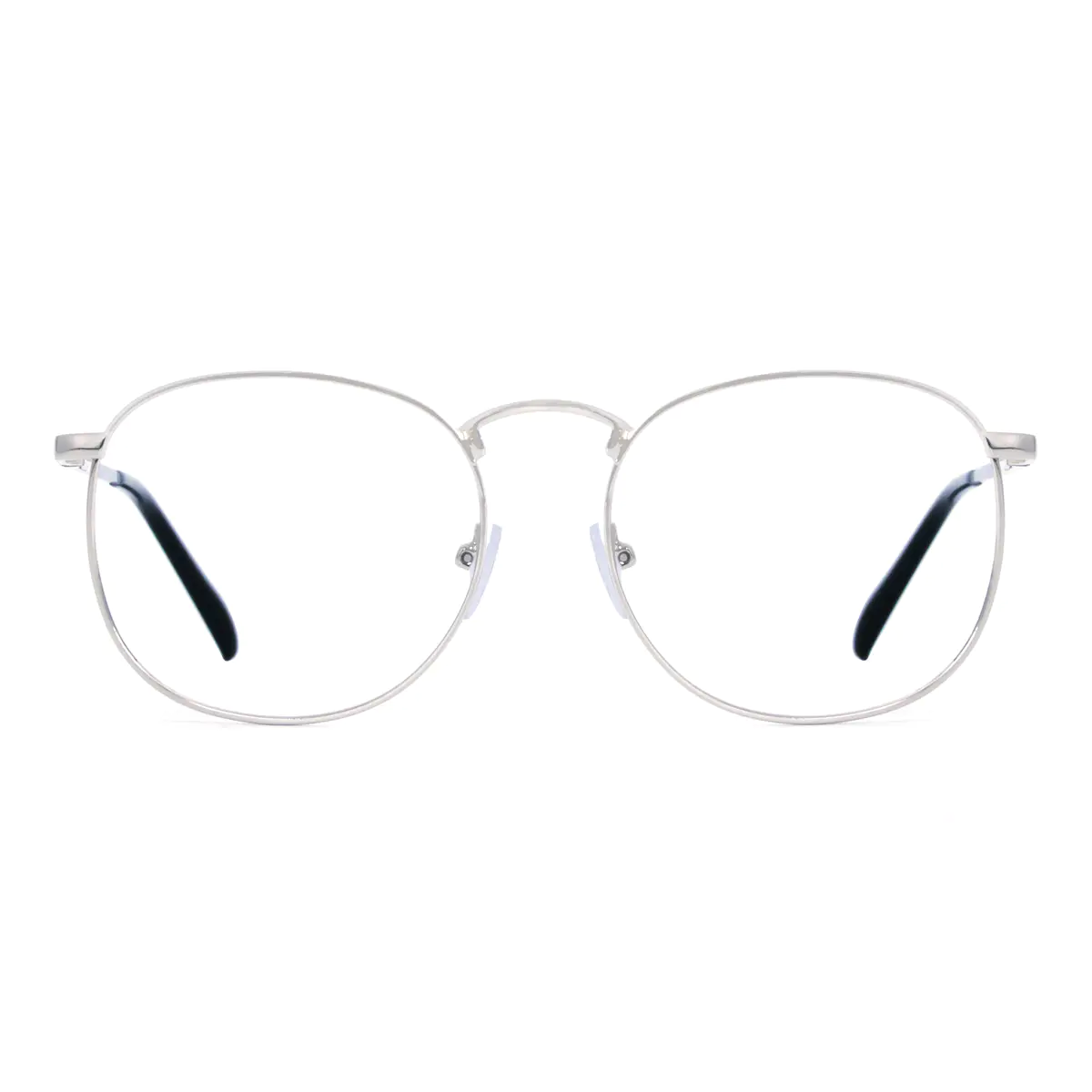 Oval Silver Eyeglasses