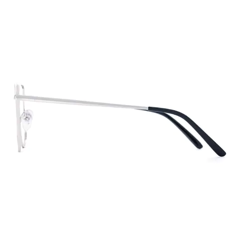 Oval Silver Eyeglasses