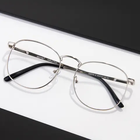Oval Silver Eyeglasses