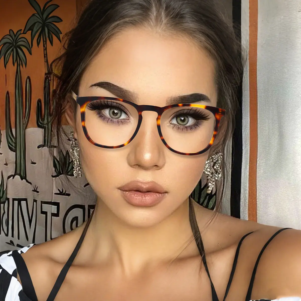 Square Black/Blue Eyeglasses