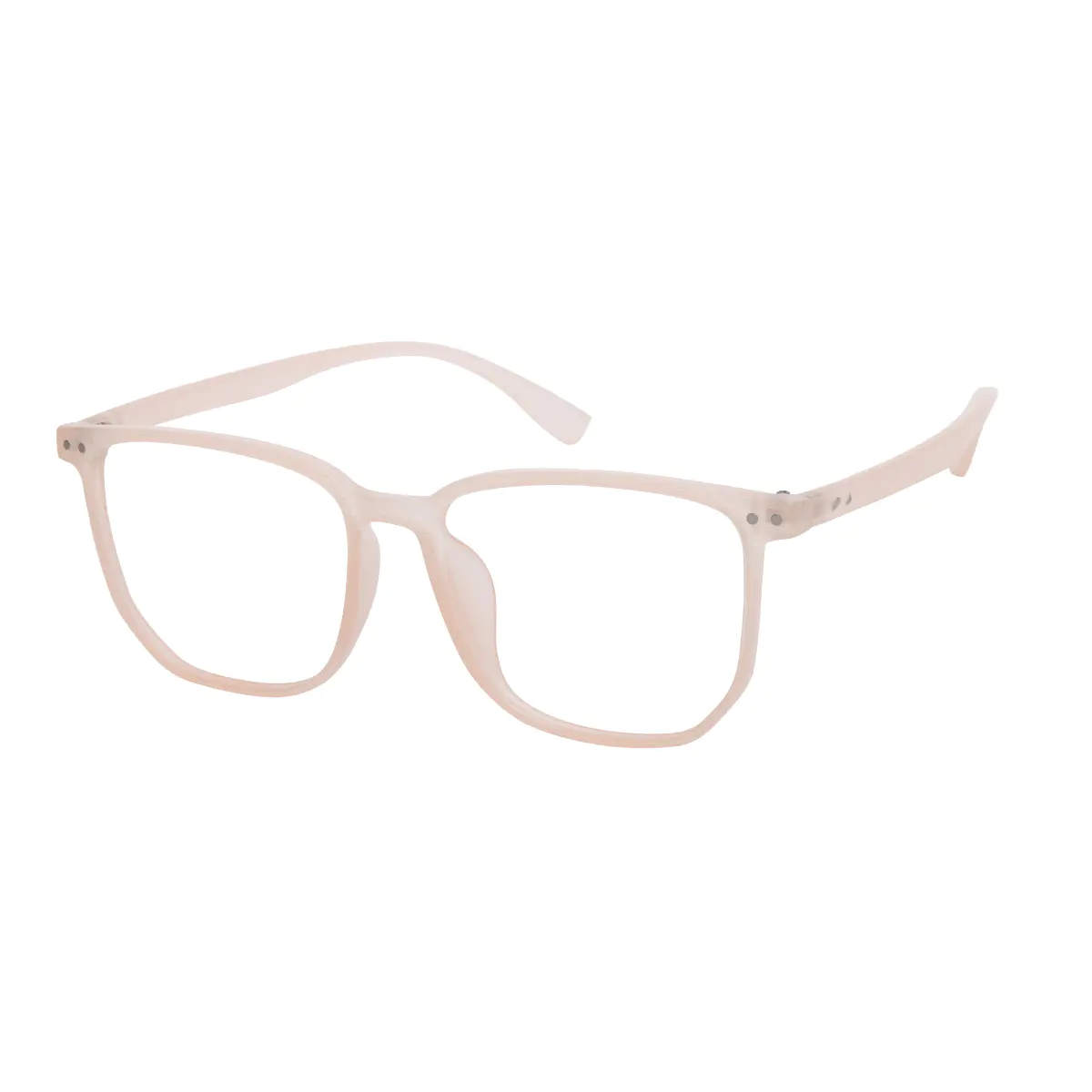 Rectangle Transparent Amber Eyeglasses