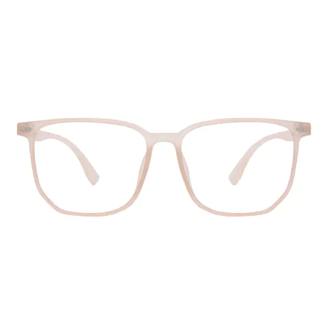 Rectangle Transparent Amber Eyeglasses