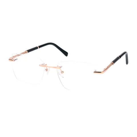 Rectangle Gold/Black Eyeglasses