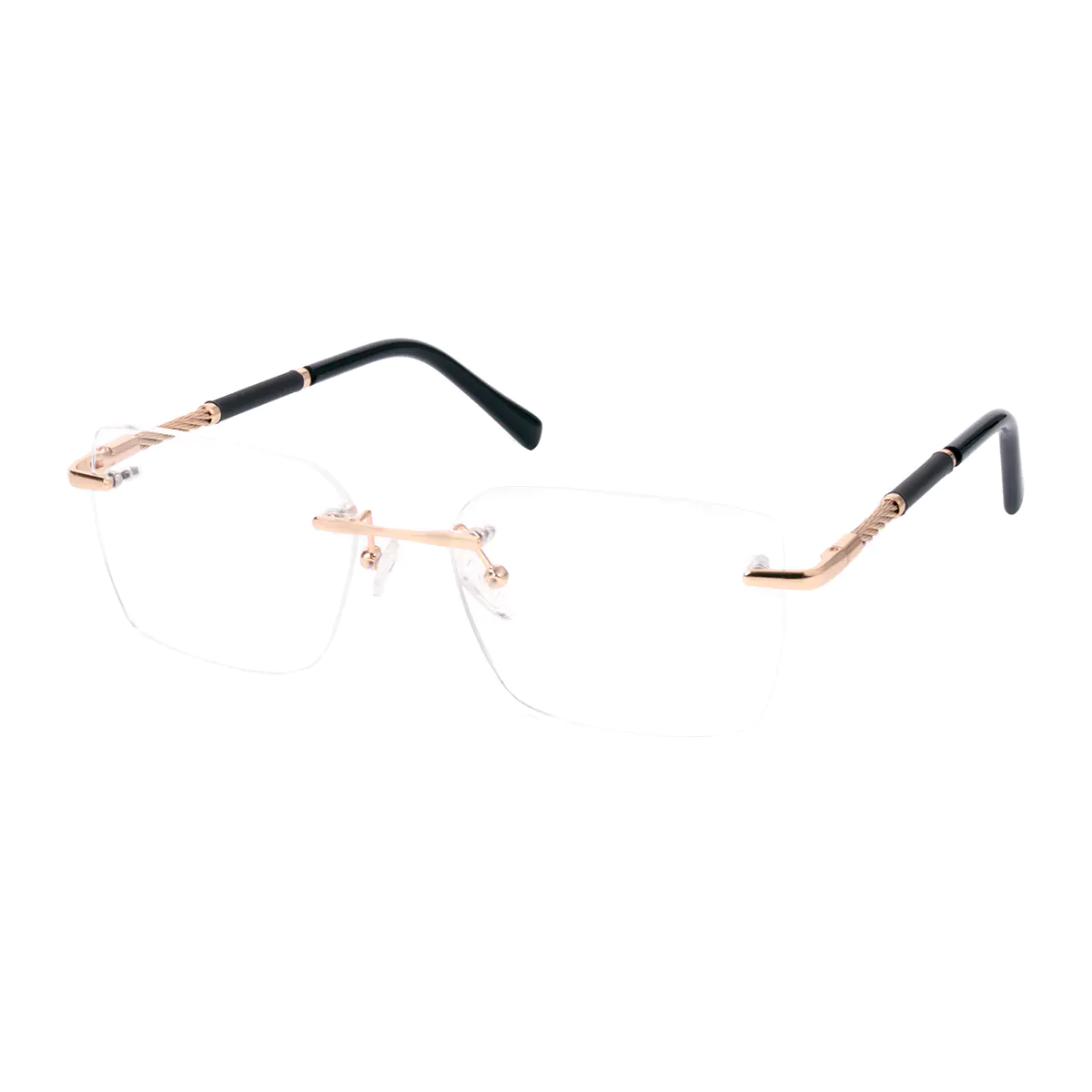 Rectangle Gold/Black Eyeglasses