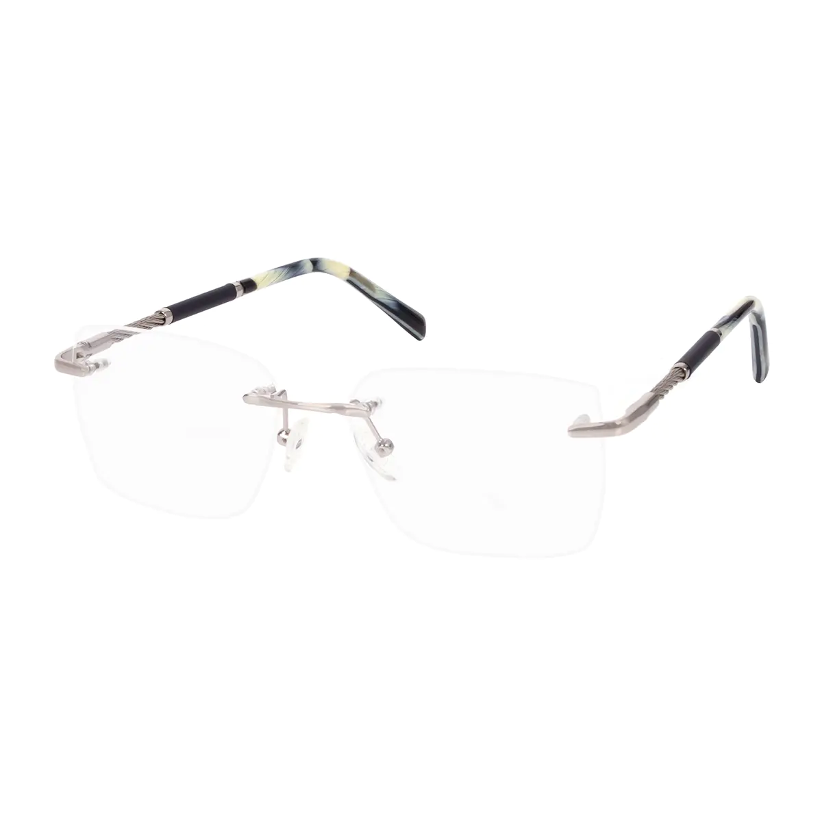 Rectangle Silver Eyeglasses