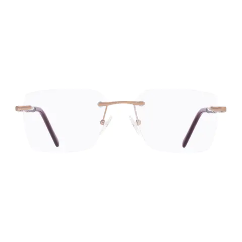 Rectangle Gold/Wine Eyeglasses