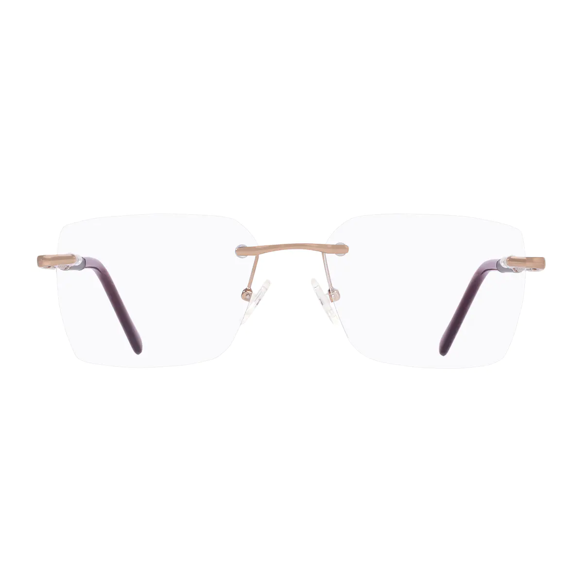 Rectangle Gold/Wine Eyeglasses