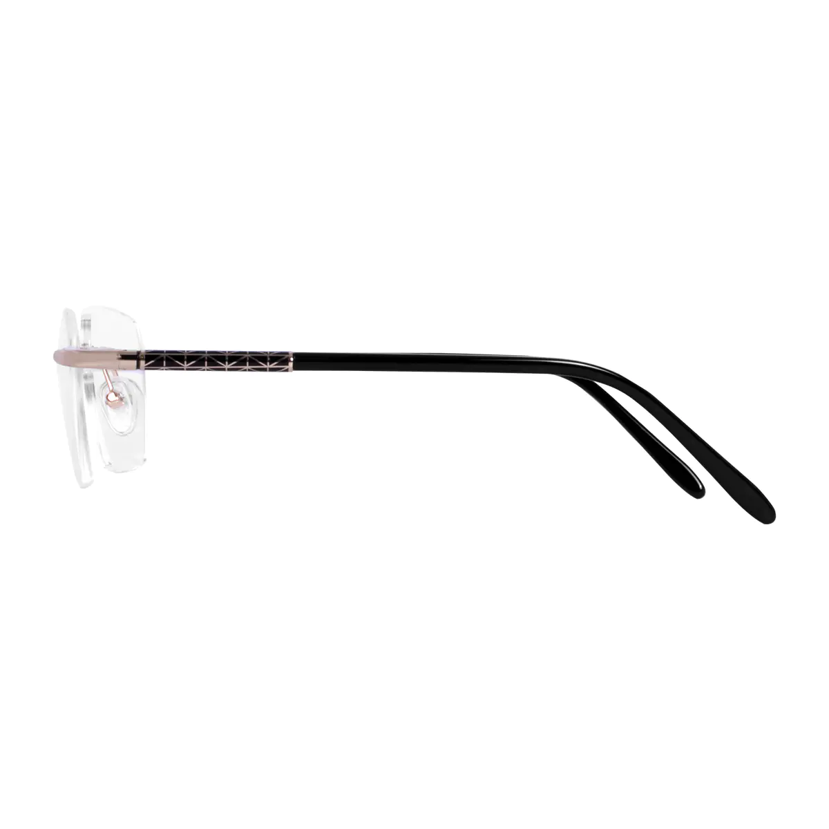 Rectangle Gold Eyeglasses