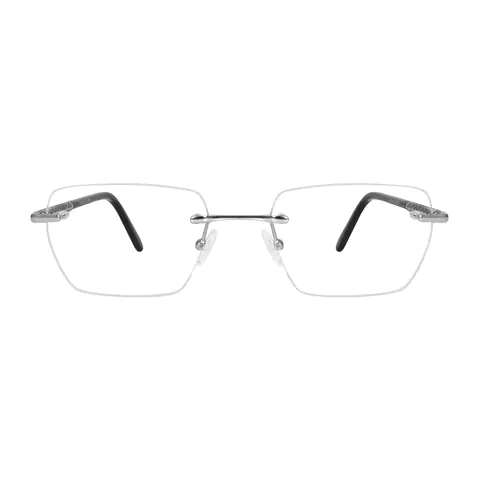 Rectangle Silver Eyeglasses