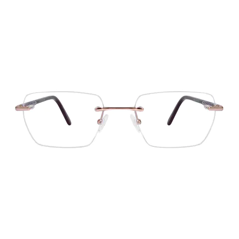 Rectangle Rose Gold Eyeglasses