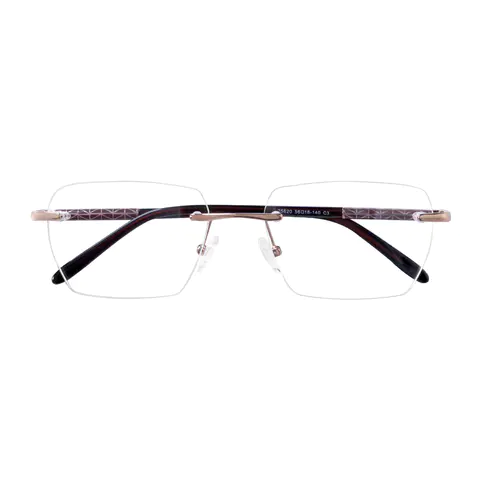 Rectangle Rose Gold Eyeglasses