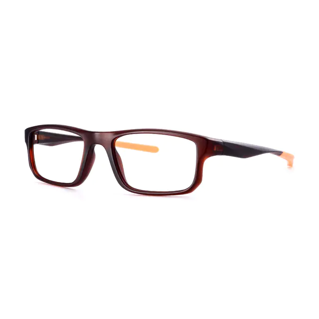 Rectangle Black/Orange Eyeglasses