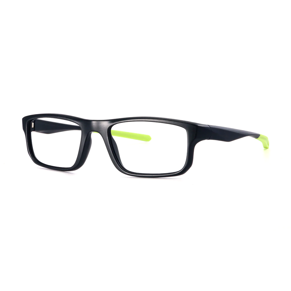 Rectangle Black/Green Eyeglasses