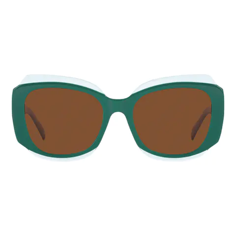 Geometric Green Sunglasses