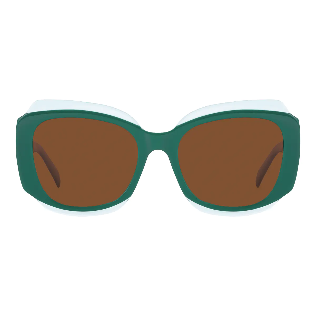 Geometric Green Sunglasses