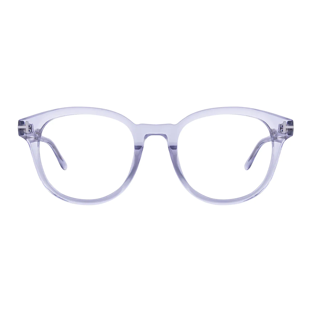 Square Transparent Gray Eyeglasses