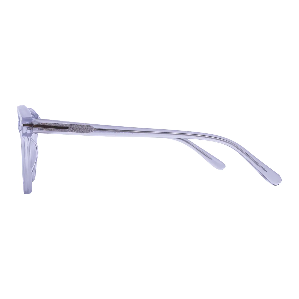 Square Transparent Gray Eyeglasses