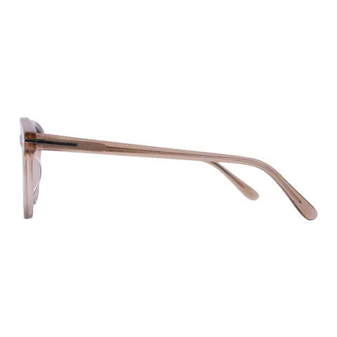 Square Transparent Brown Eyeglasses