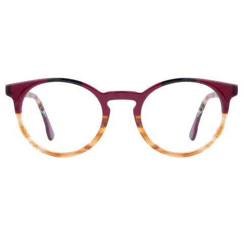 Oval Purple/Tortoiseshell Eyeglasses