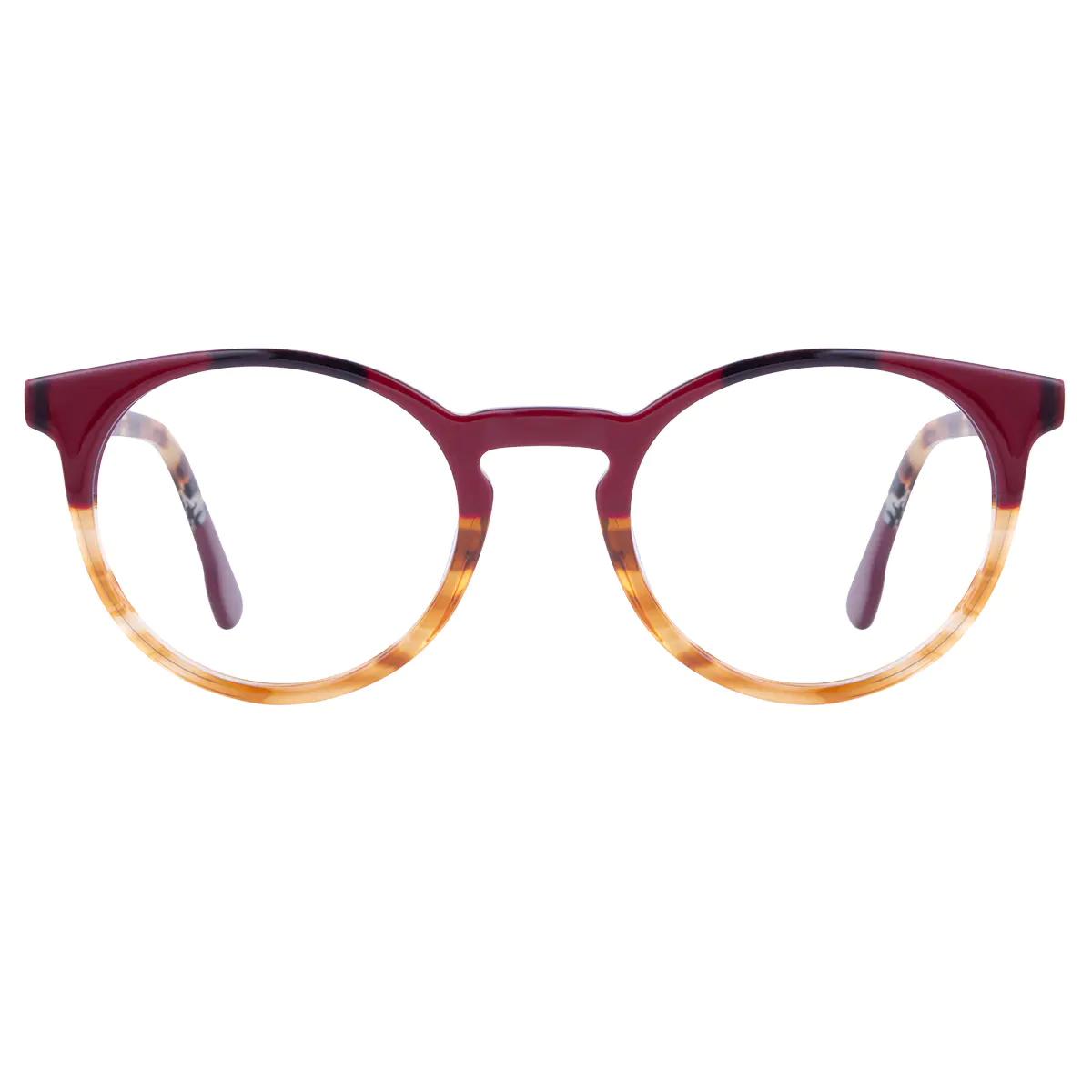 Oval Purple/Tortoiseshell Eyeglasses