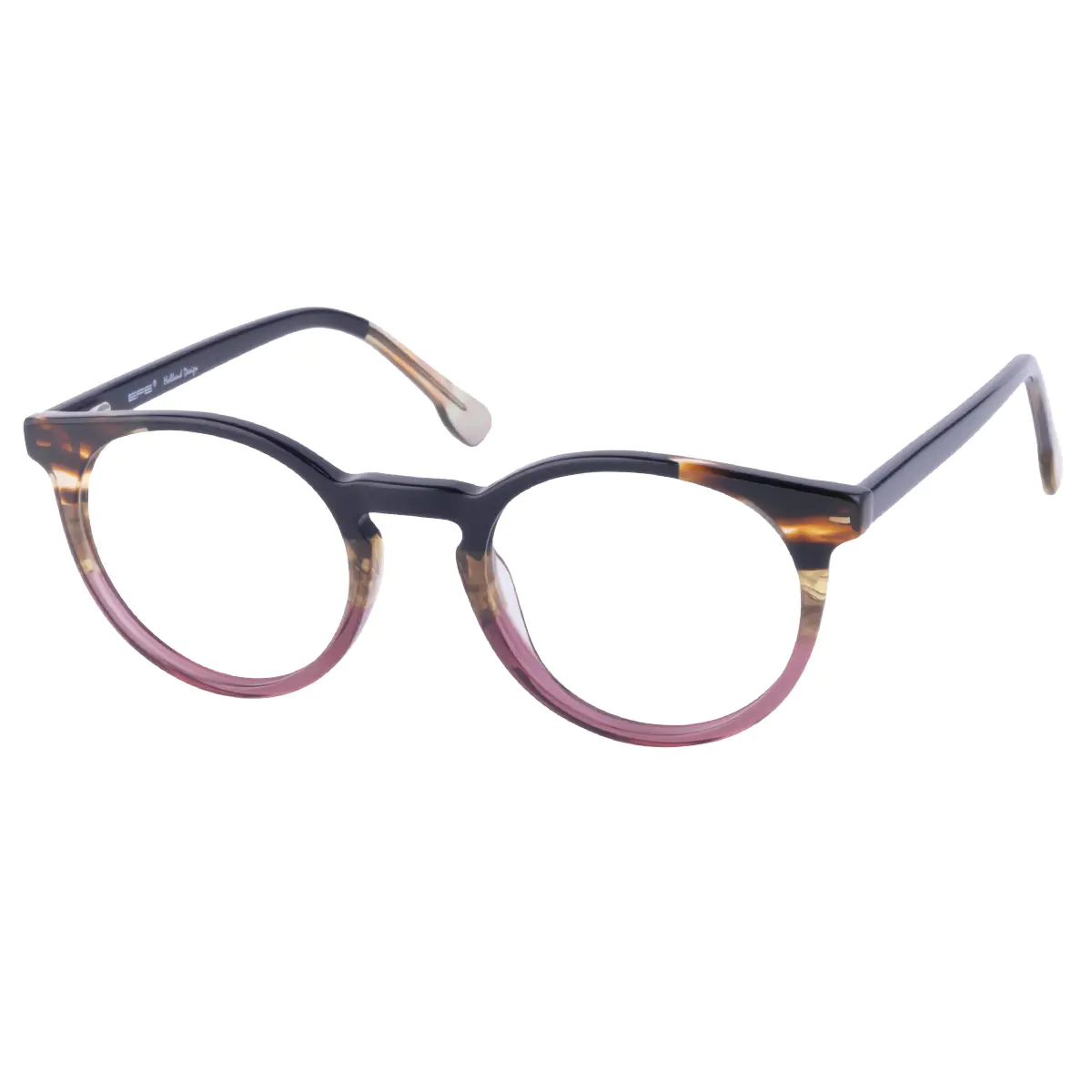 Oval Tortoiseshell/Purple Eyeglasses