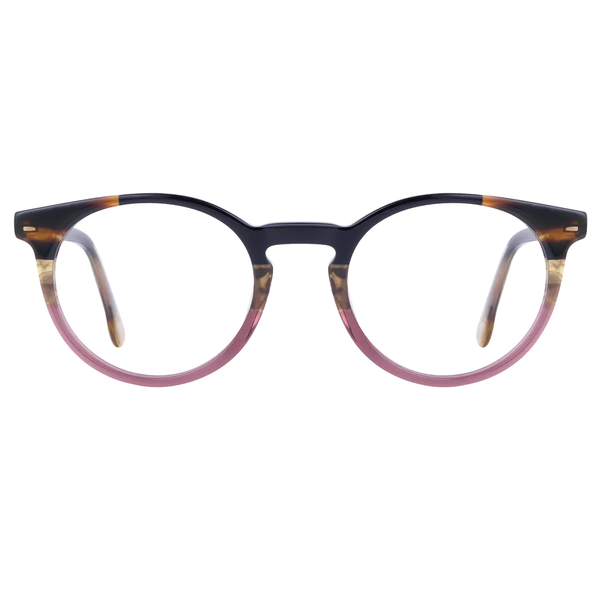 Oval Tortoiseshell/Purple Eyeglasses