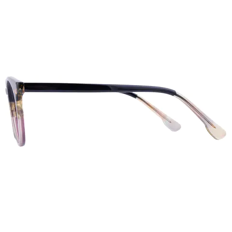 Oval Tortoiseshell/Purple Eyeglasses