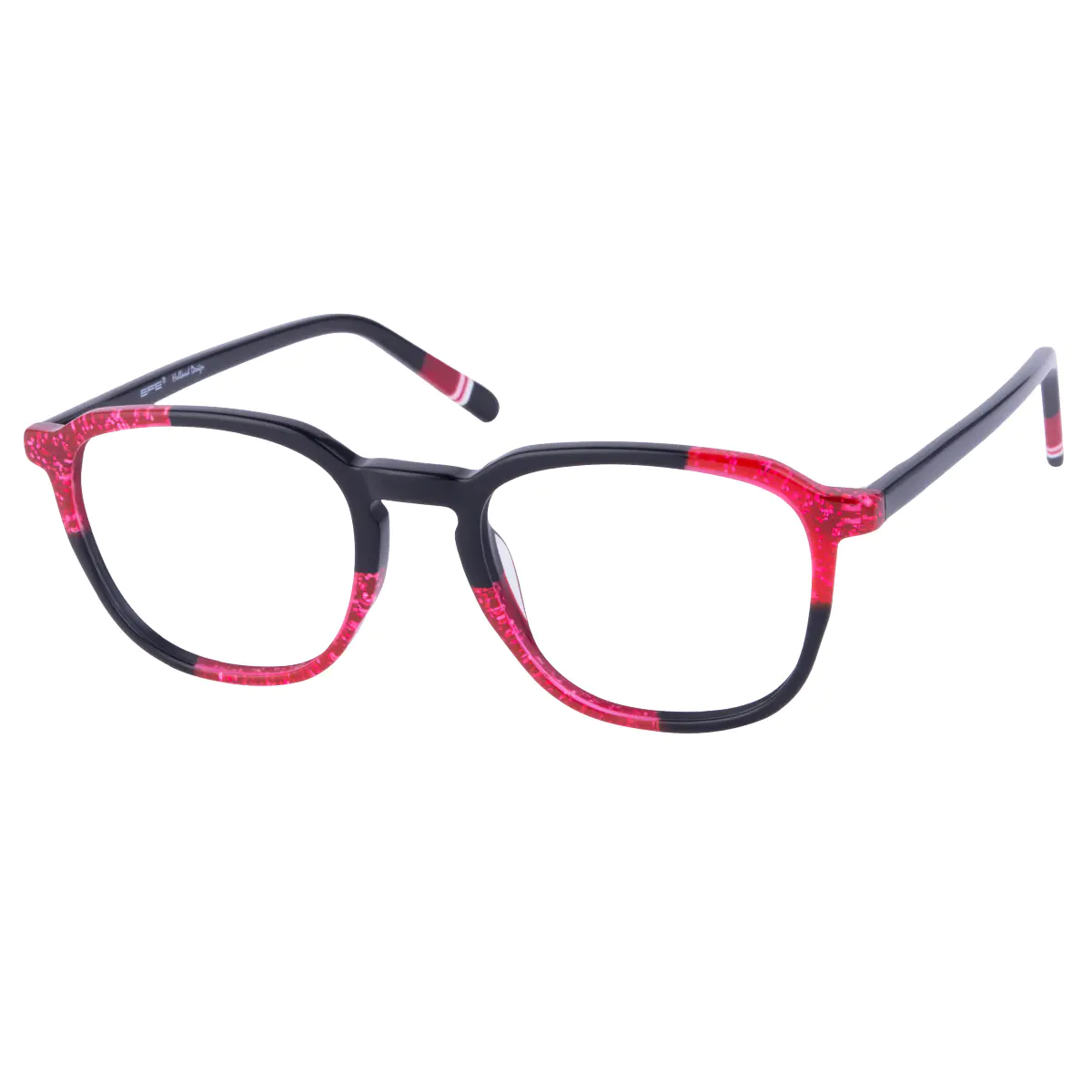 Rectangle Red/Black Eyeglasses
