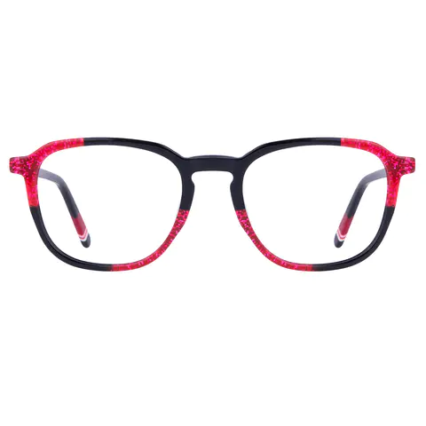 Rectangle Red/Black Eyeglasses