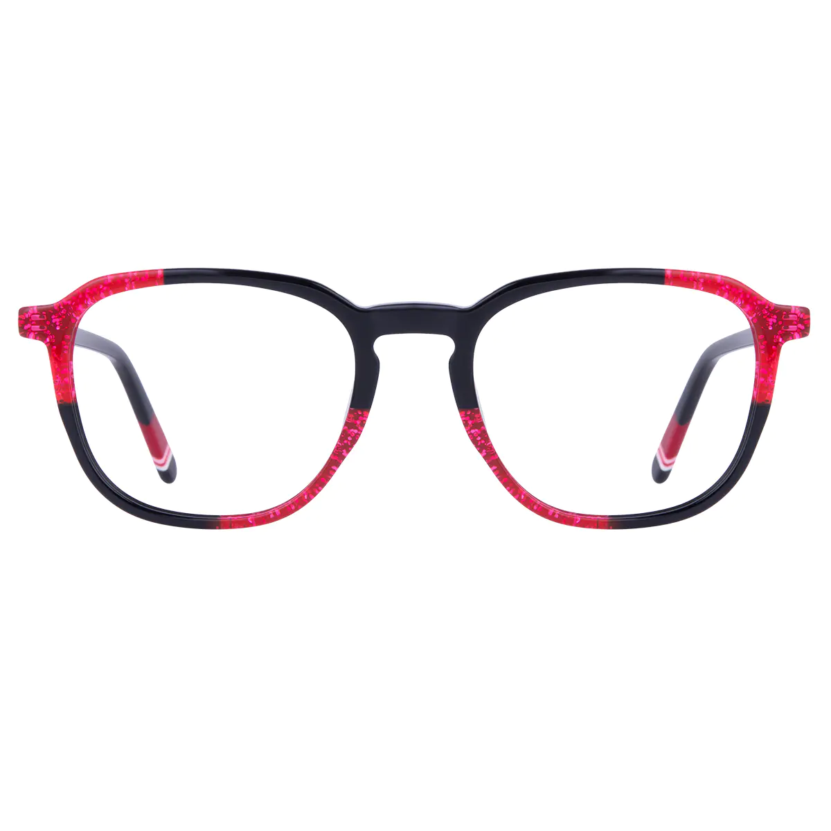 Rectangle Red/Black Eyeglasses
