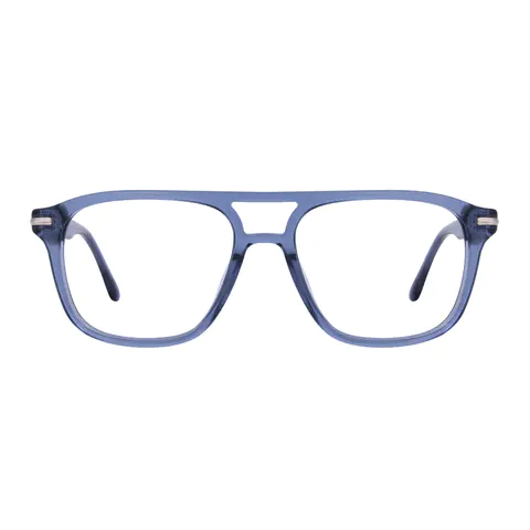 Aviator Transparent Blue Eyeglasses