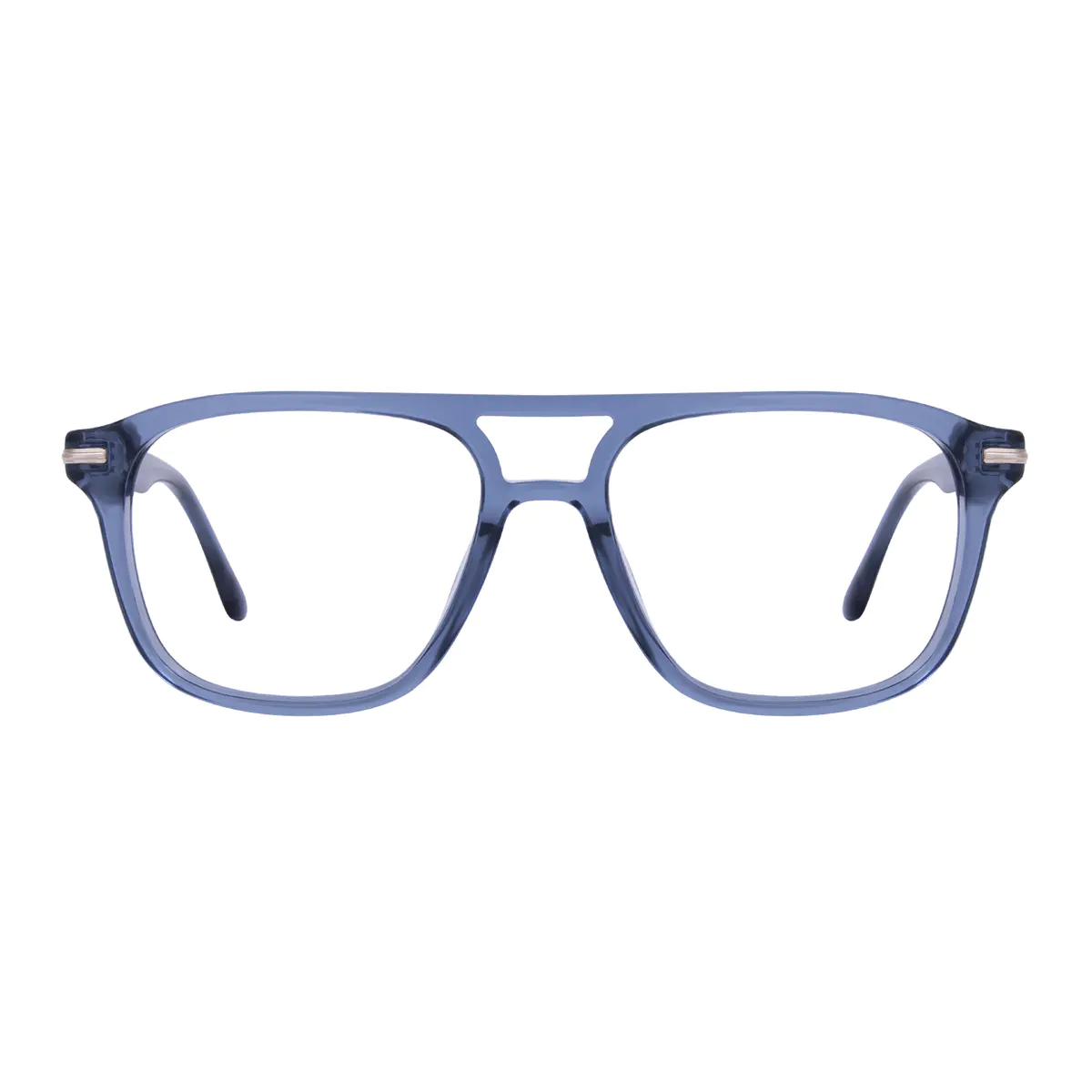 Aviator Transparent Blue Eyeglasses