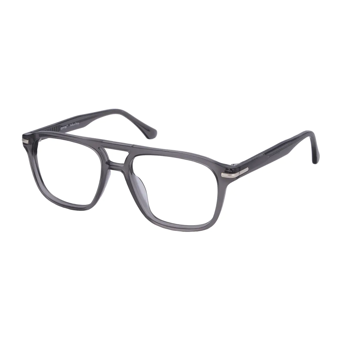 Aviator Transparent Gray Eyeglasses