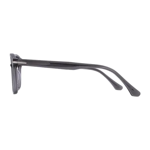 Aviator Transparent Gray Eyeglasses
