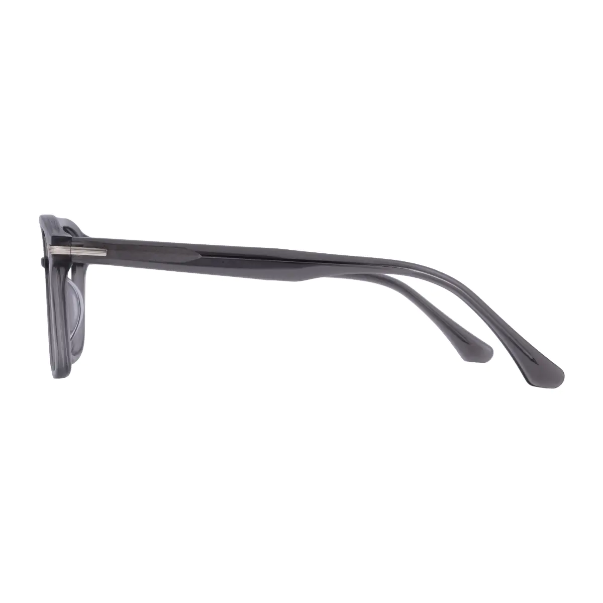 Aviator Transparent Gray Eyeglasses