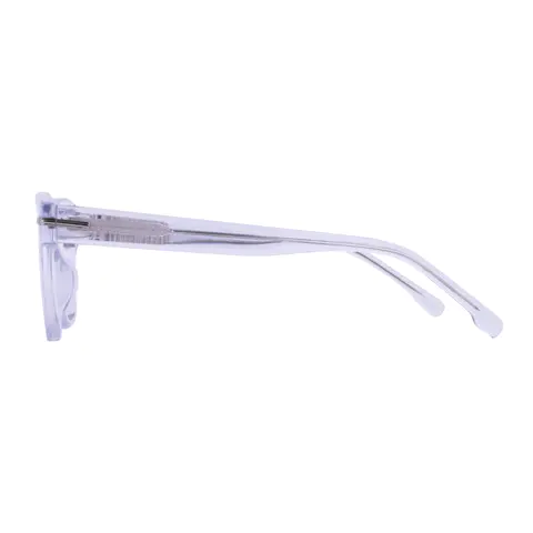 Square Transparent Gray Eyeglasses