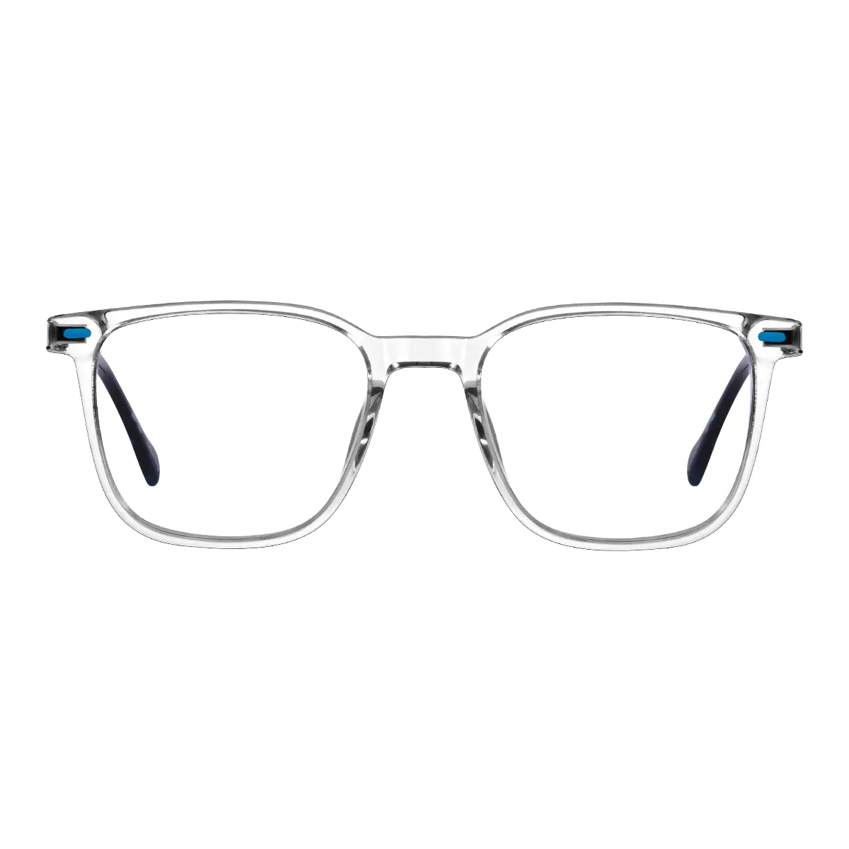 Rectangle Transparent Gray Eyeglasses
