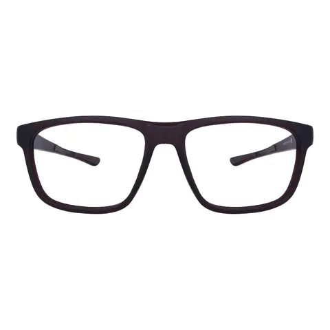 Rectangle Brown Eyeglasses
