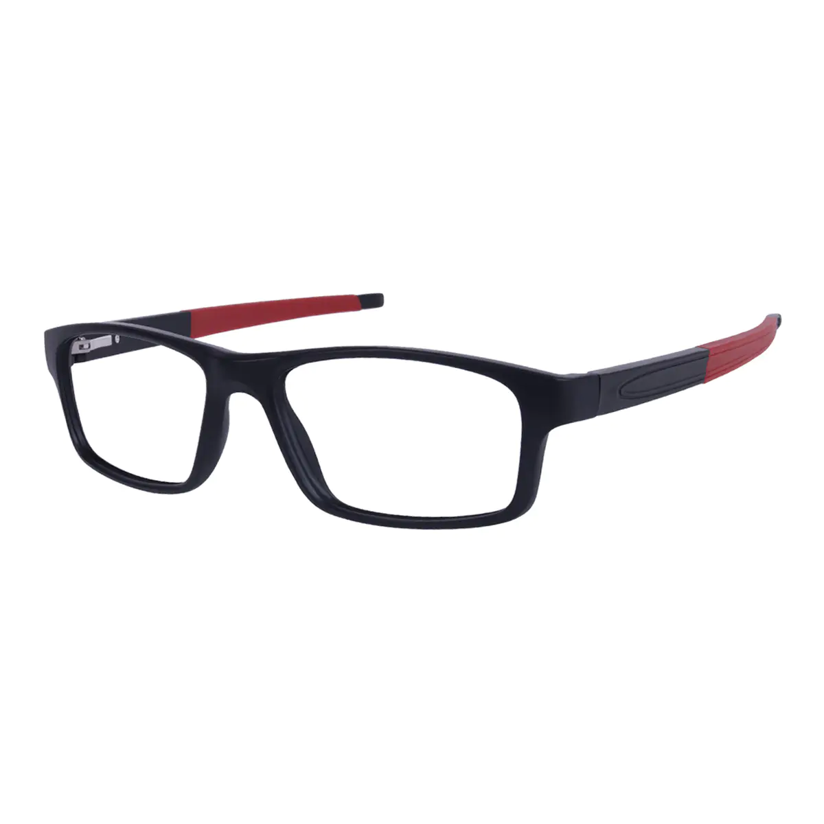 Rectangle Black/Red Eyeglasses