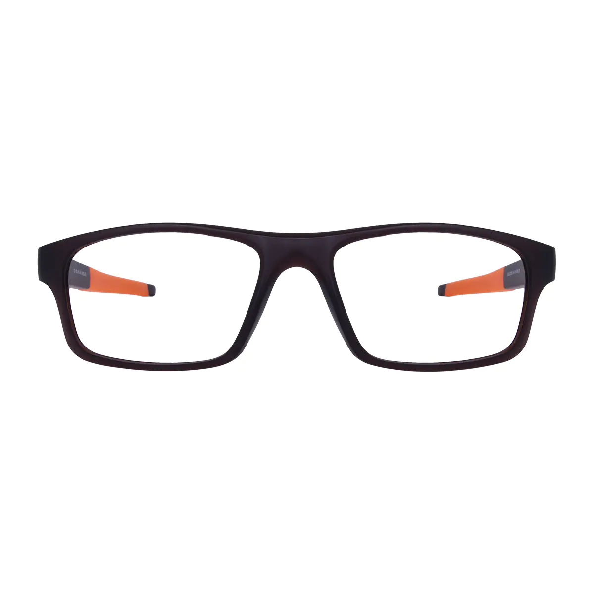 Rectangle Black/Orange Eyeglasses
