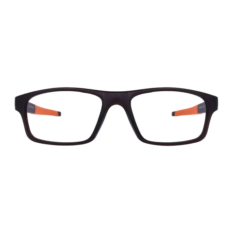 Rectangle Black/Orange Eyeglasses