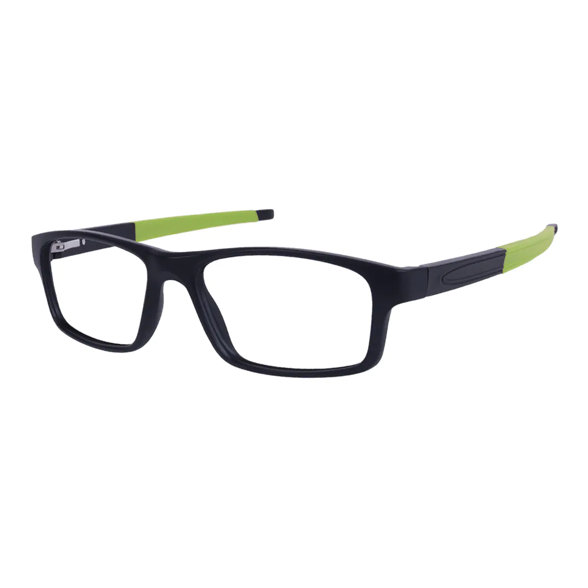 Rectangle Black/Green Eyeglasses